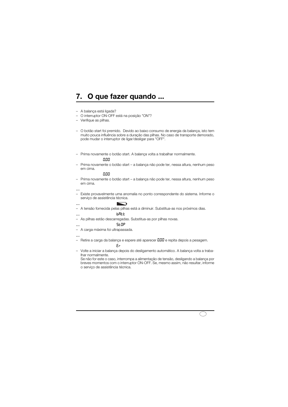 O que fazer quando | Seca 878 User Manual | Page 109 / 139