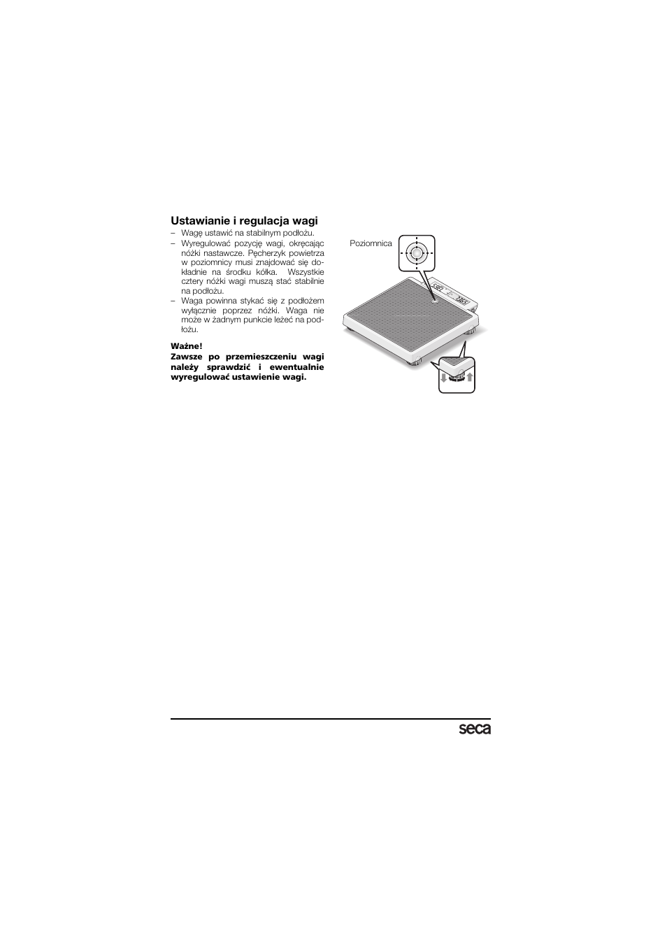 Ustawianie i regulacja wagi | Seca 878 User Manual | Page 128 / 139