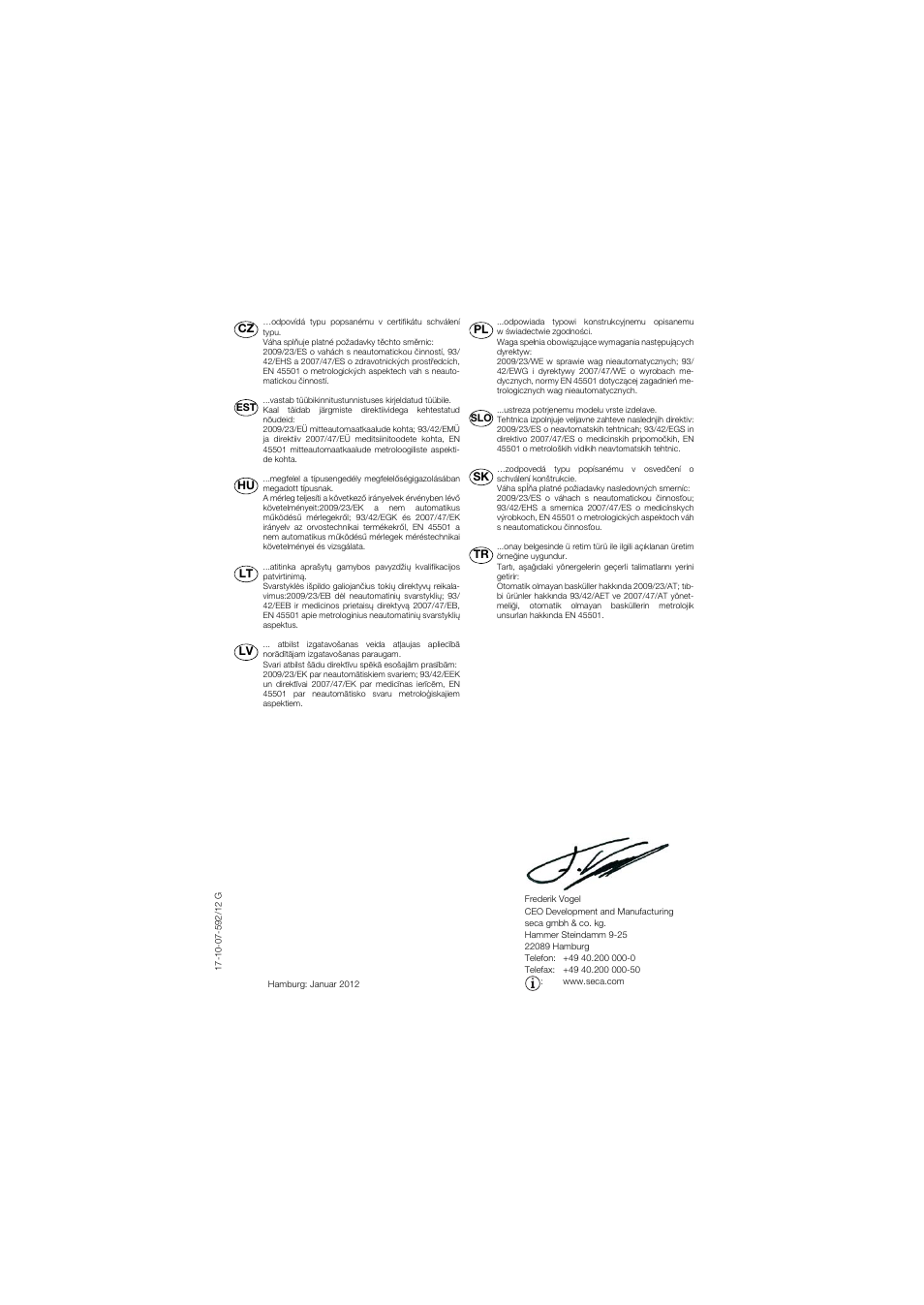 Seca 878 User Manual | Page 139 / 139