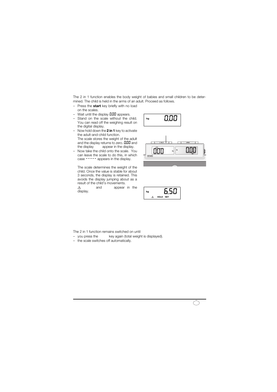 2 in 1 function | Seca 878 User Manual | Page 17 / 139