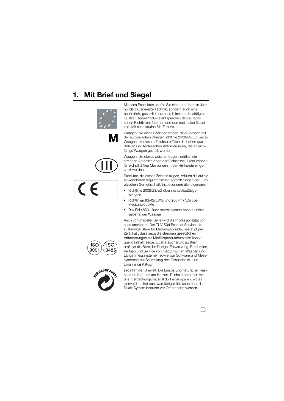 Deutsch, Mit brief und siegel | Seca 878 User Manual | Page 3 / 139