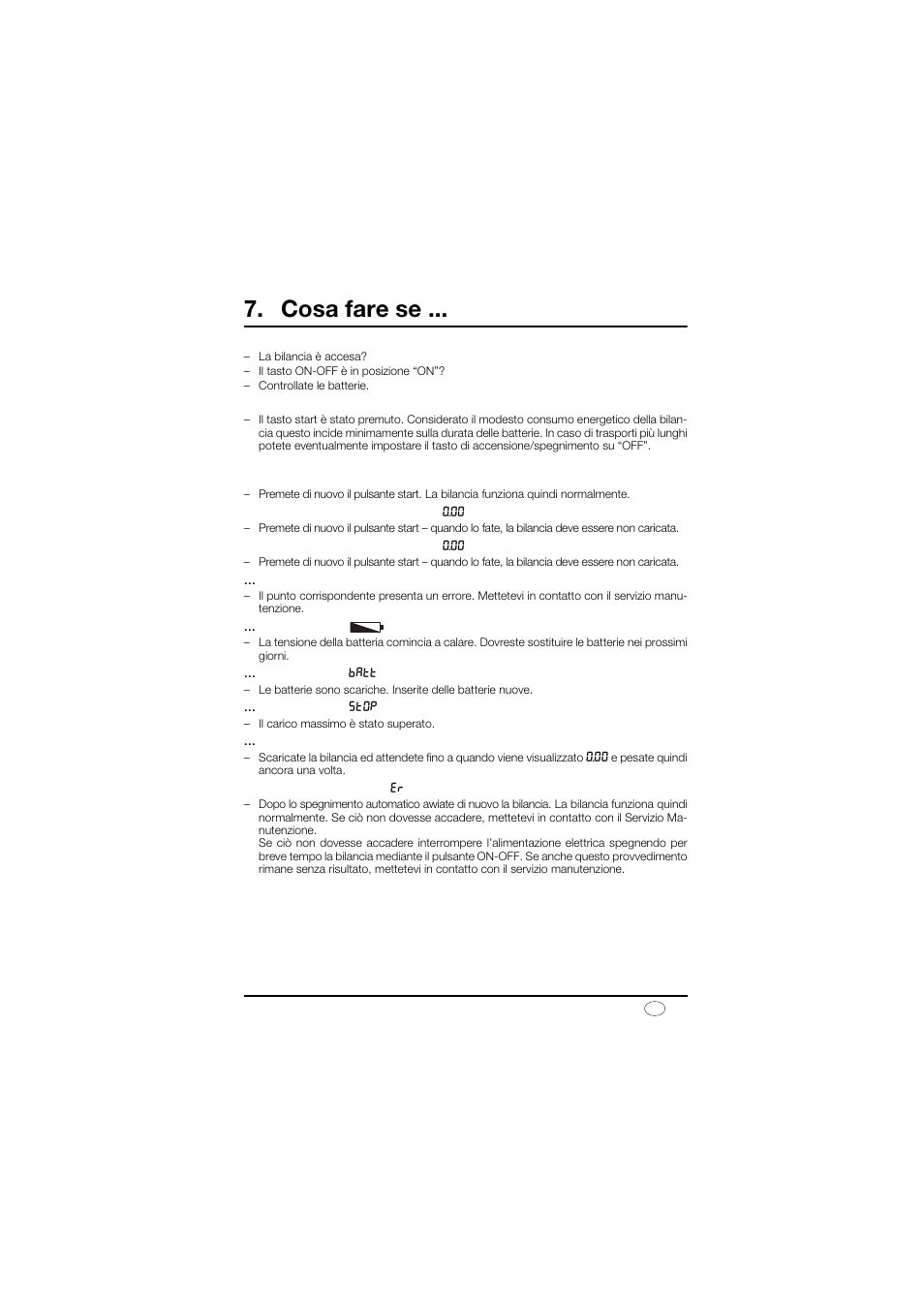 Cosa fare se | Seca 878 User Manual | Page 39 / 139