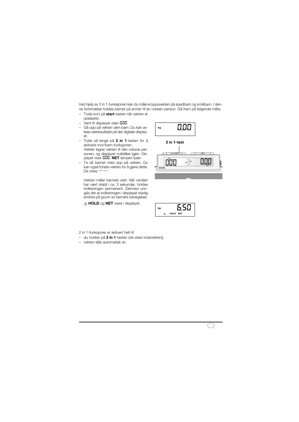 2 in 1-funksjon | Seca 878 User Manual | Page 77 / 139