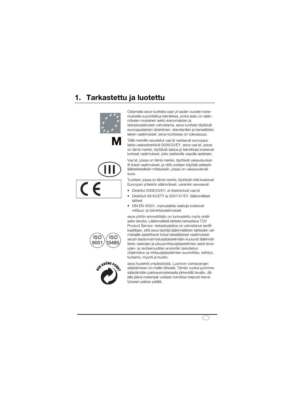 Suomi, Tarkastettu ja luotettu | Seca 878 User Manual | Page 83 / 139