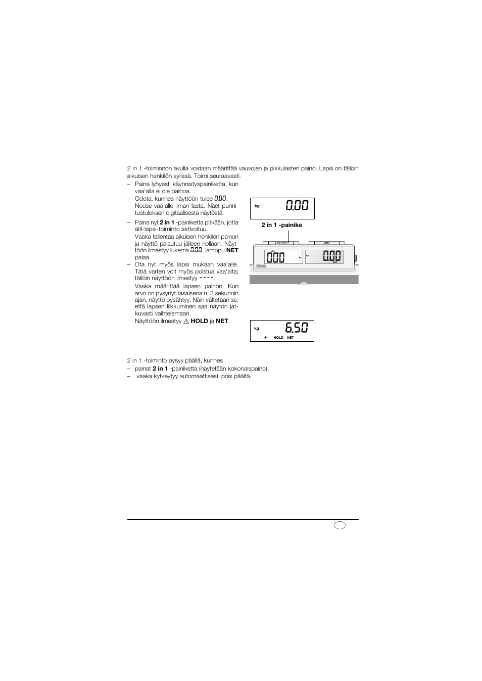 2 in 1 -toiminto | Seca 878 User Manual | Page 87 / 139