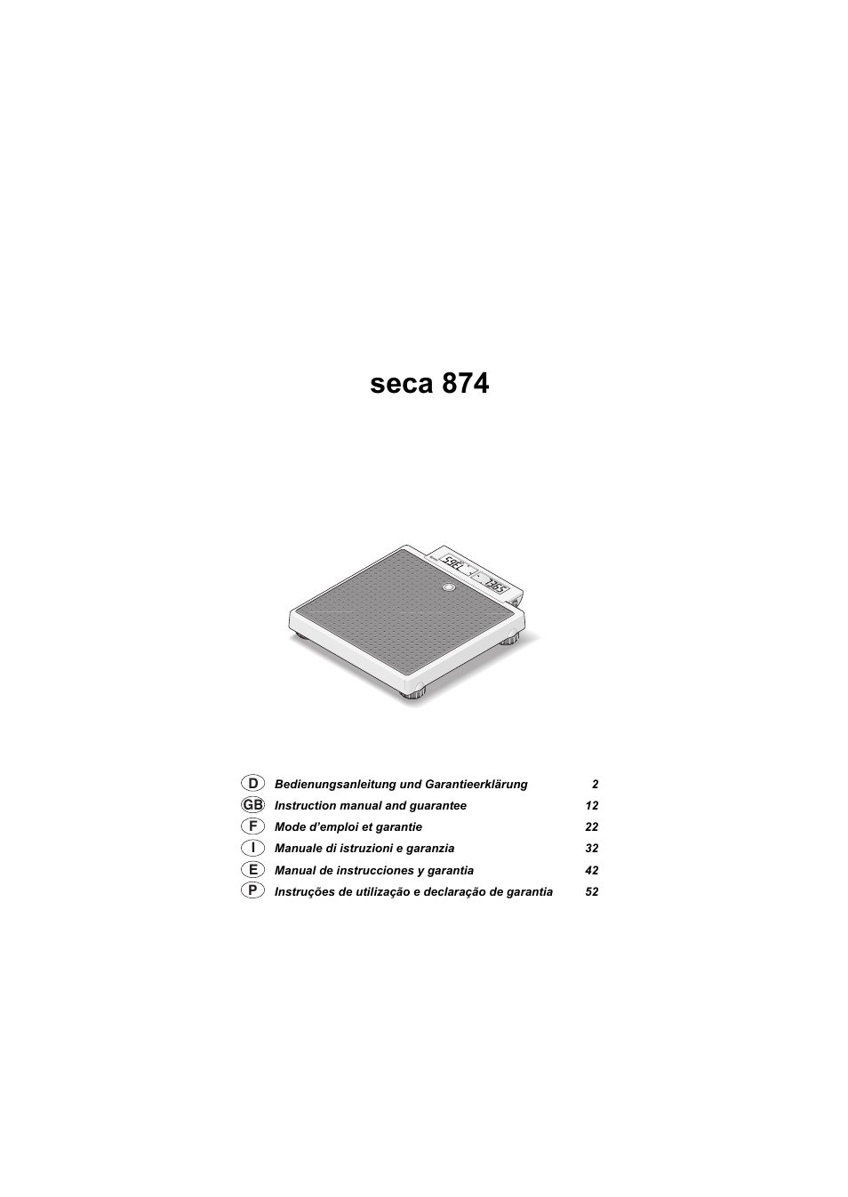 Seca 874 User Manual | 65 pages