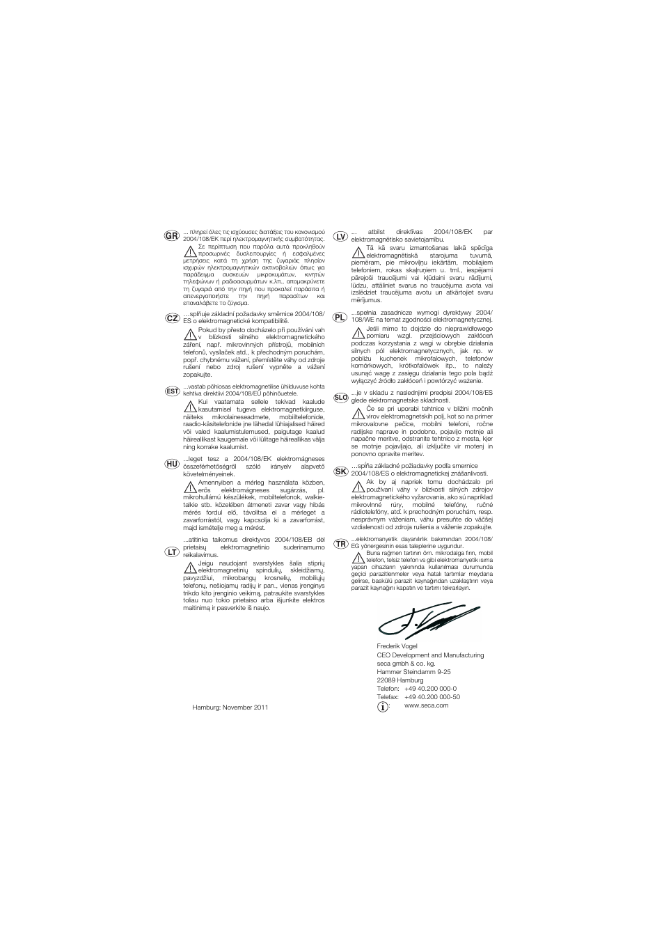 Seca 874 User Manual | Page 65 / 65