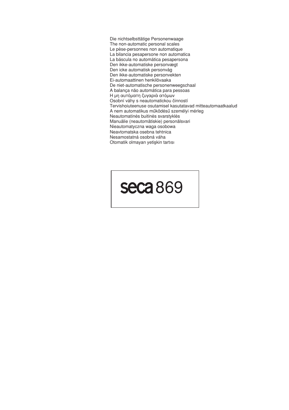 Seca 869 User Manual | Page 100 / 102