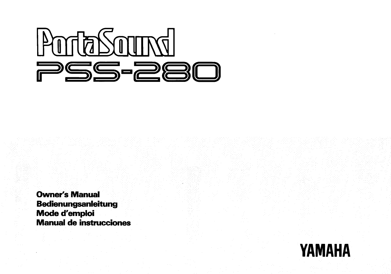 Yamaha PSS-280 User Manual | 40 pages