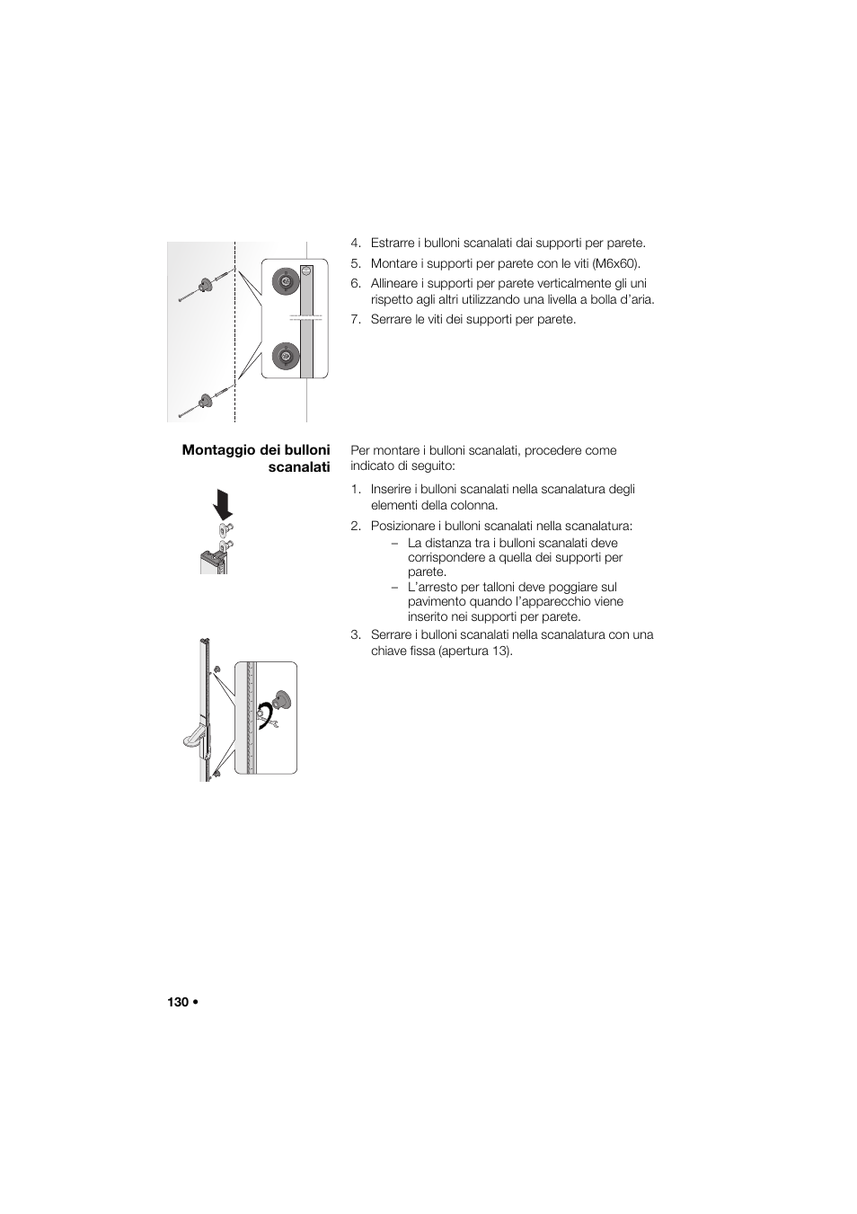 Montaggio dei bulloni scanalati | Seca 264 User Manual | Page 130 / 275