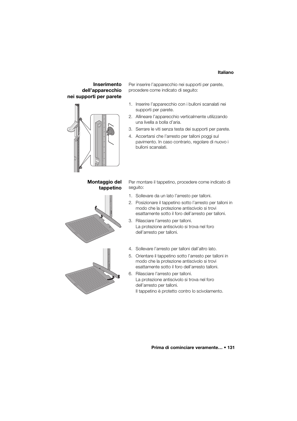 Montaggio del tappetino | Seca 264 User Manual | Page 131 / 275