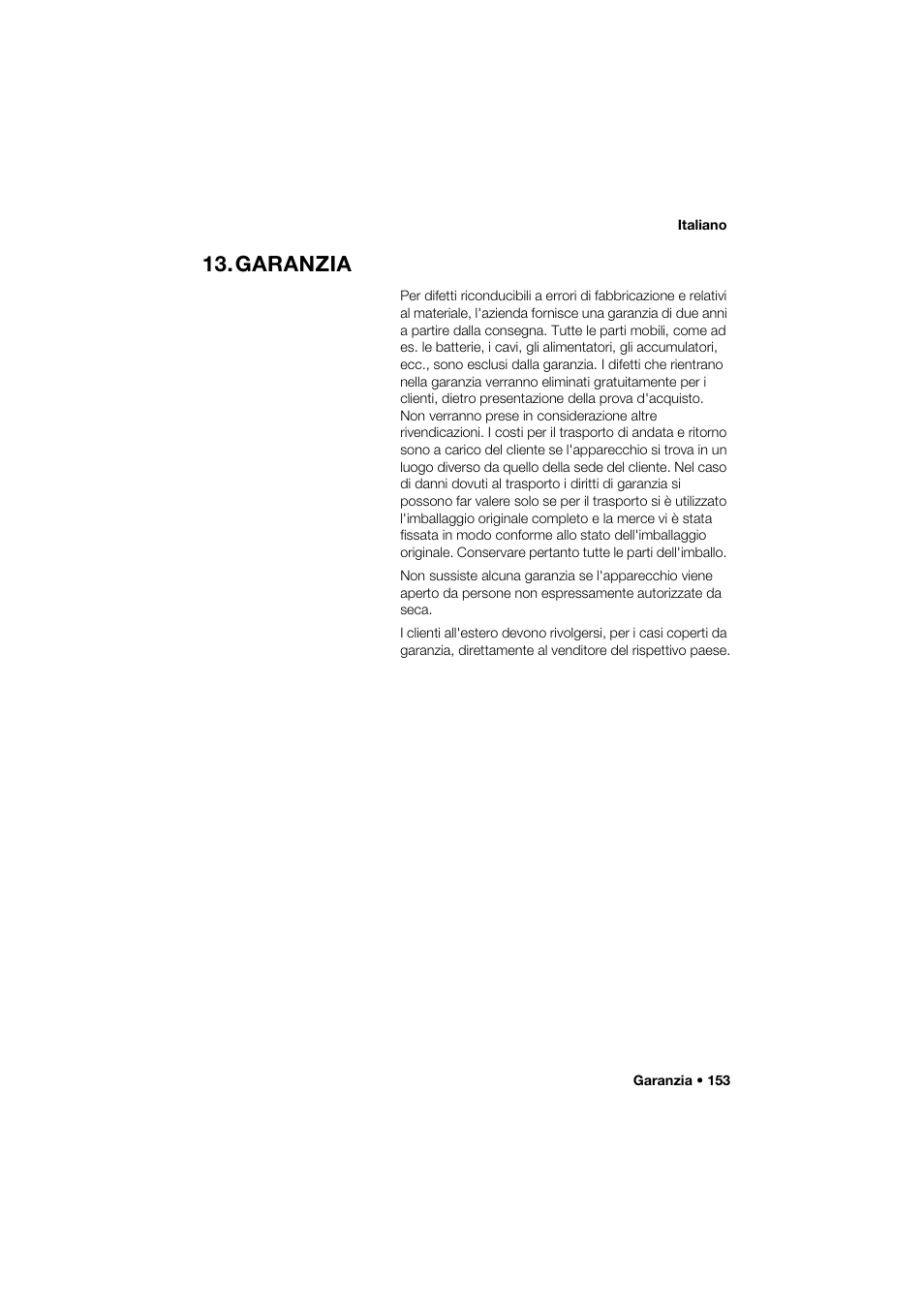 Garanzia | Seca 264 User Manual | Page 153 / 275