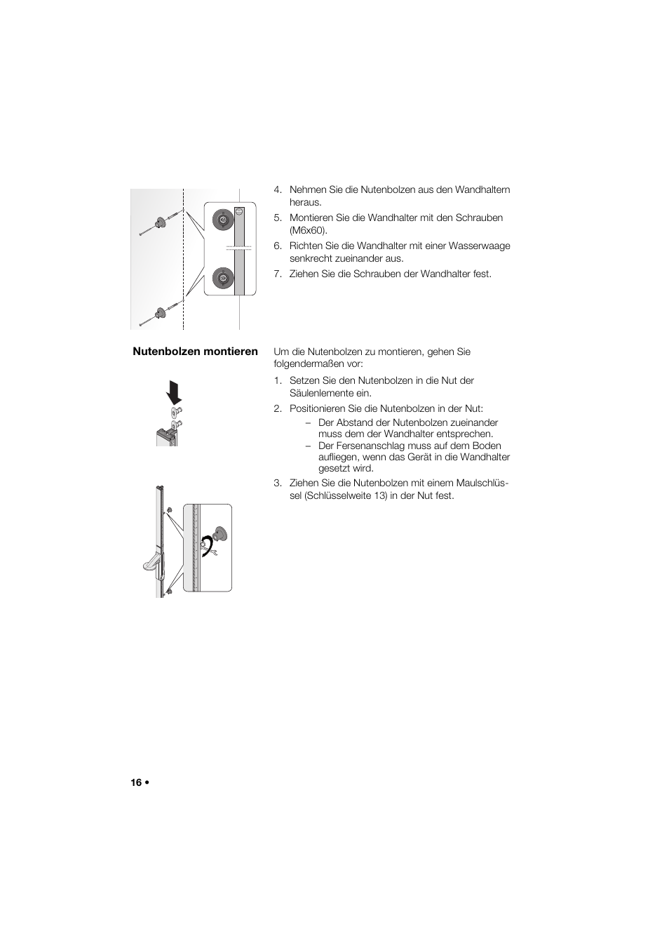 Nutenbolzen montieren | Seca 264 User Manual | Page 16 / 275