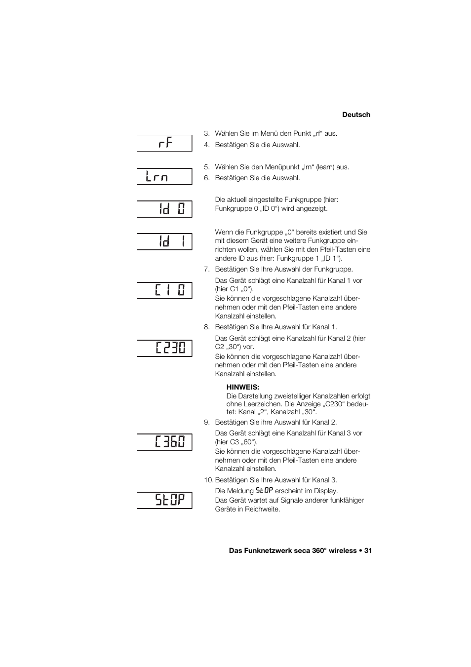 Seca 264 User Manual | Page 31 / 275