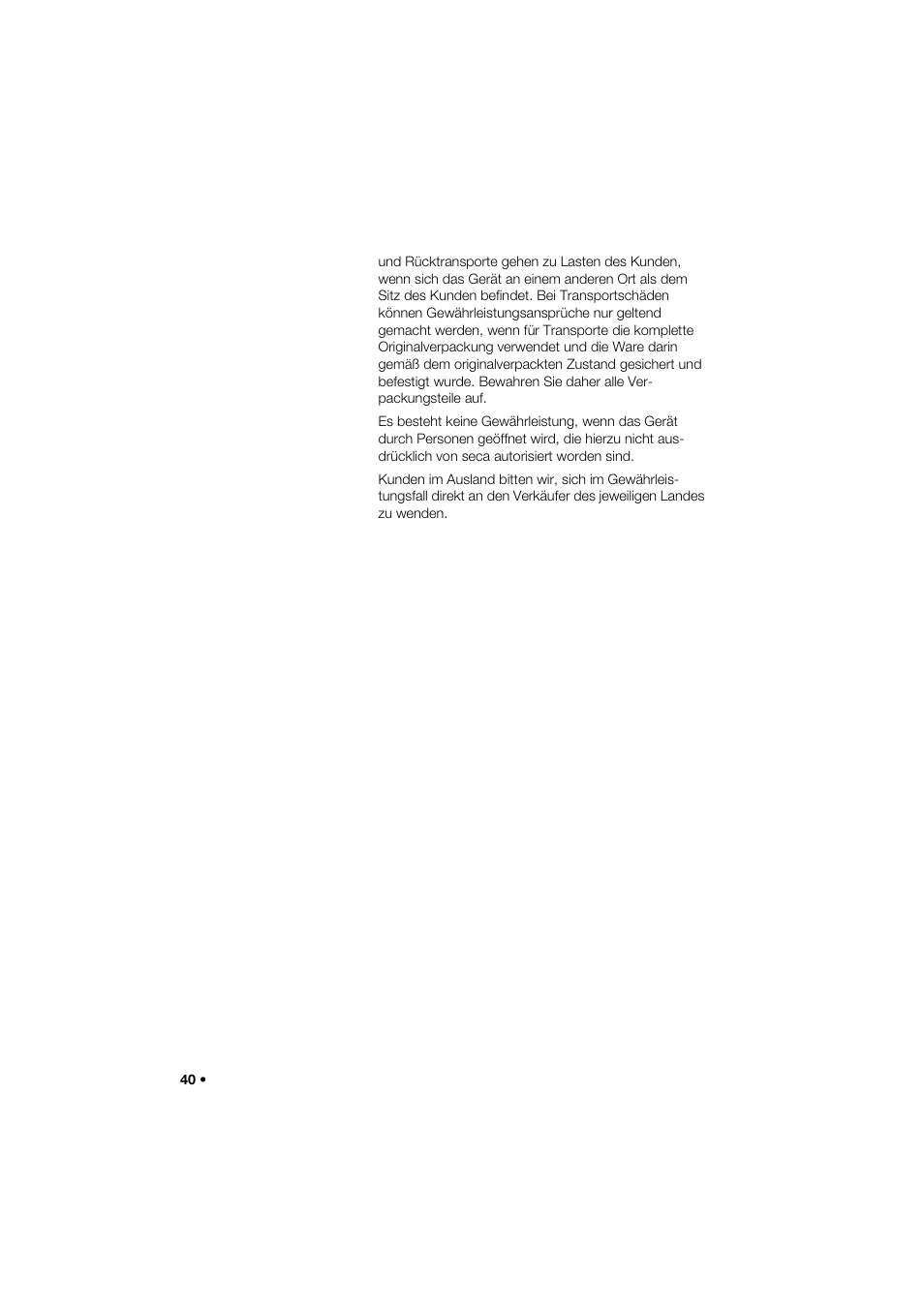 Seca 264 User Manual | Page 40 / 275