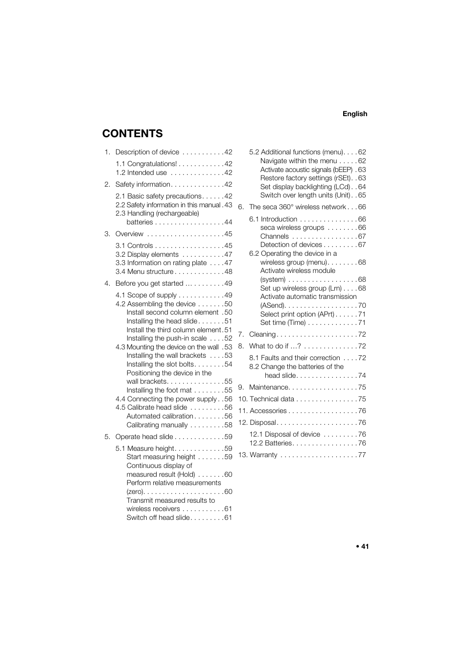 Seca 264 User Manual | Page 41 / 275