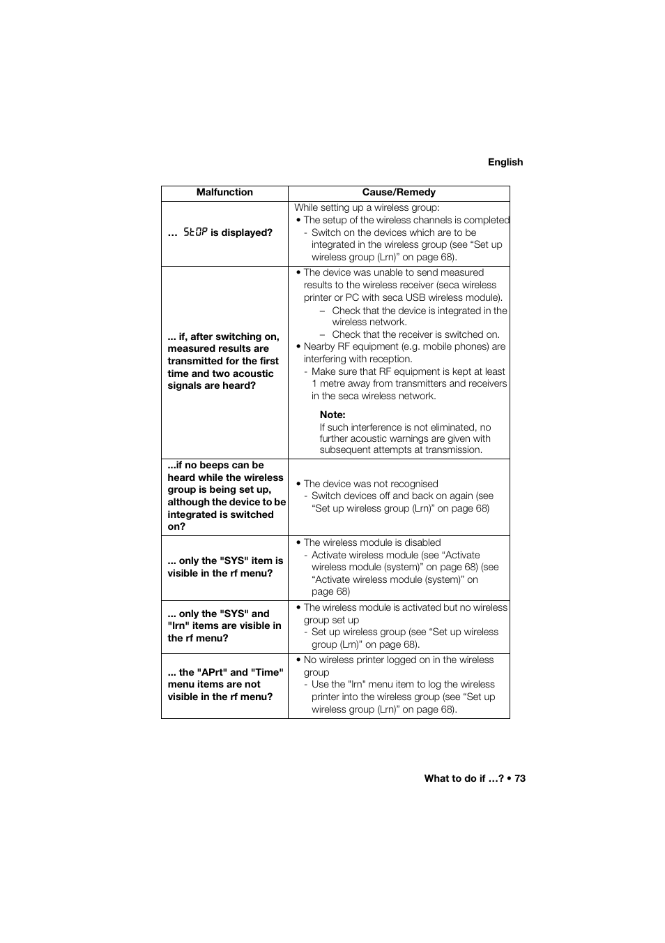 Seca 264 User Manual | Page 73 / 275