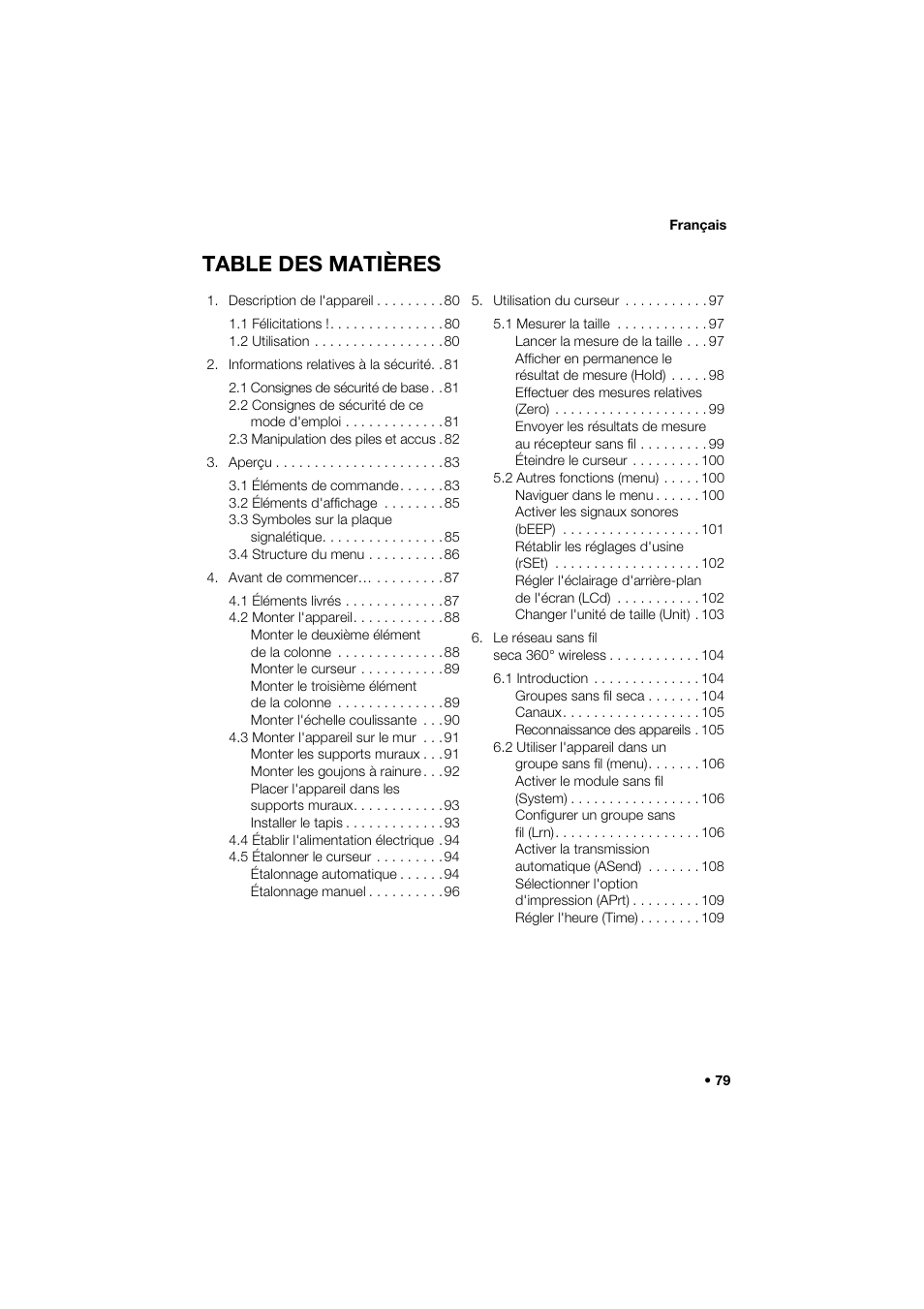 Seca 264 User Manual | Page 79 / 275