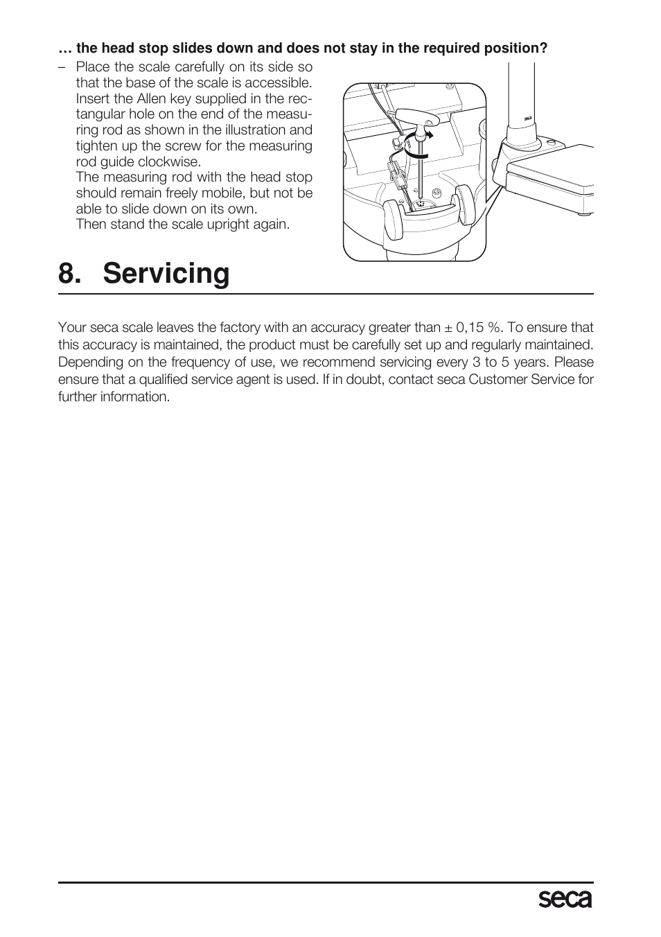 Servicing | Seca 763 User Manual | Page 26 / 89