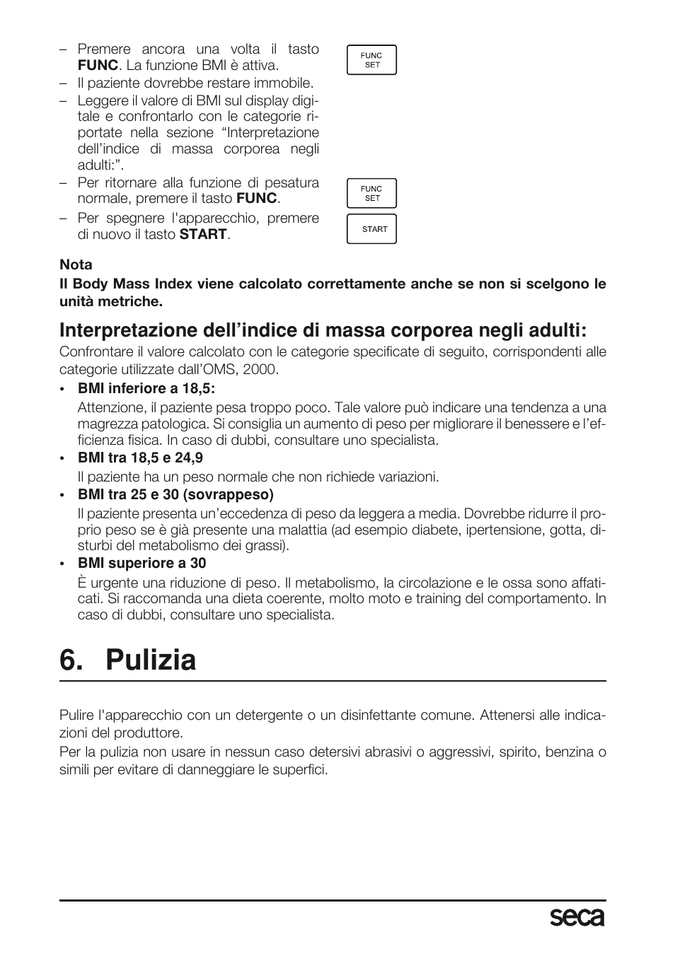Pulizia | Seca 763 User Manual | Page 52 / 89