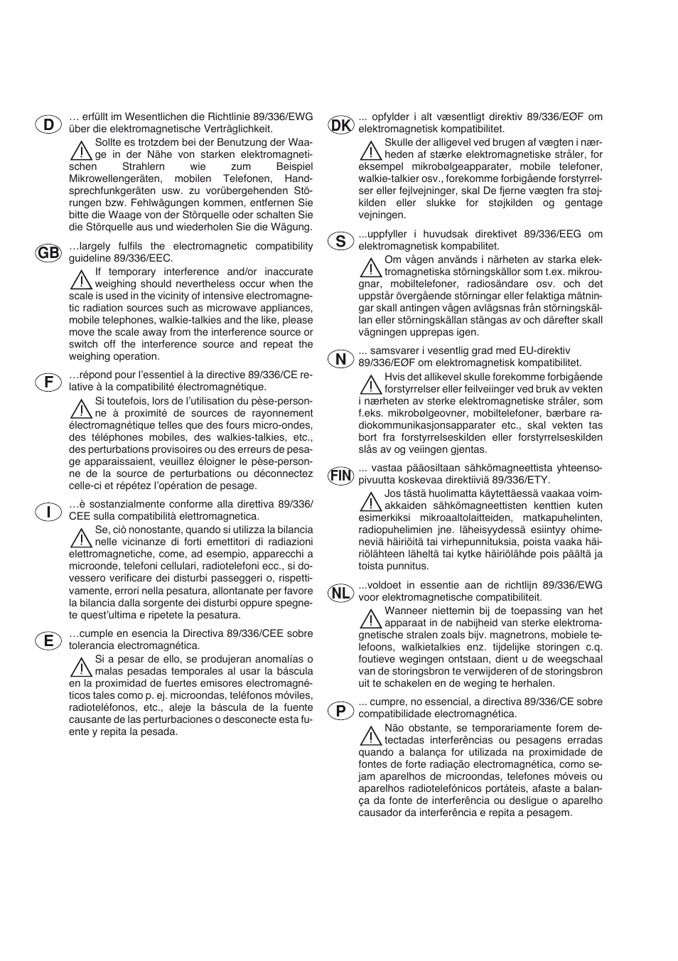Nl p | Seca 763 User Manual | Page 88 / 89