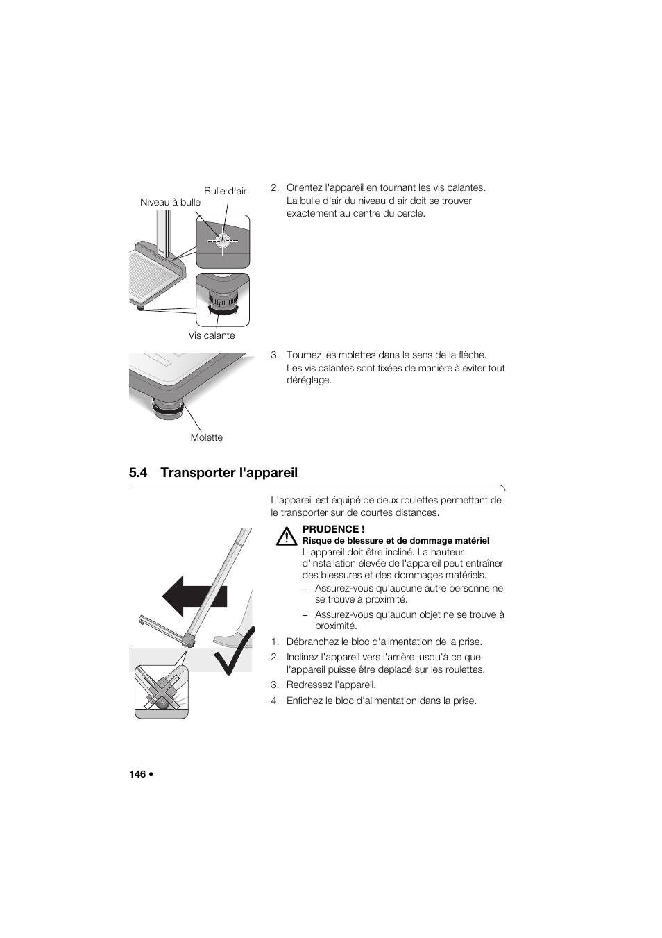 4 transporter l'appareil | Seca 285 User Manual | Page 146 / 451