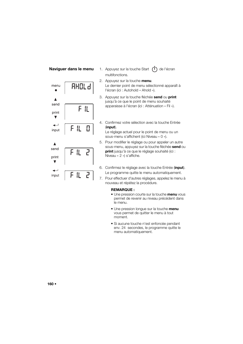 Naviguer dans le menu | Seca 285 User Manual | Page 160 / 451