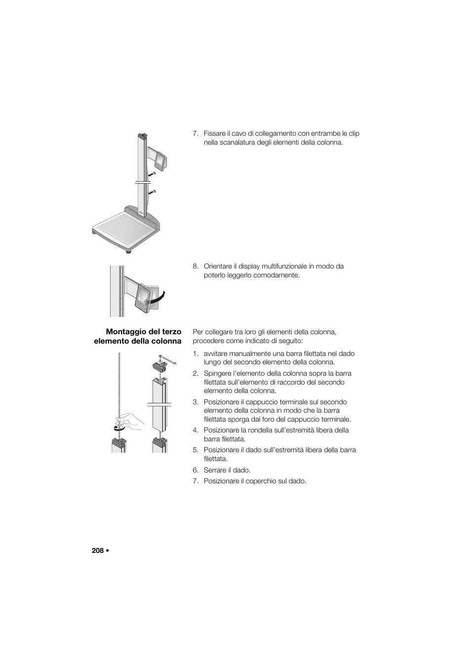 Montaggio del terzo elemento della colonna | Seca 285 User Manual | Page 208 / 451