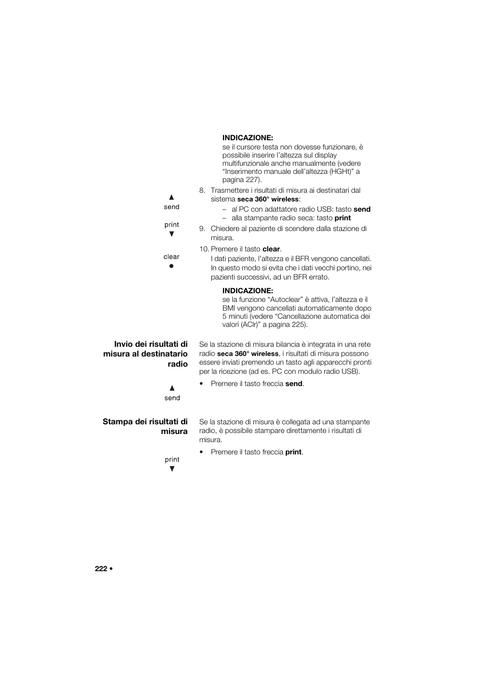Stampa dei risultati di misura | Seca 285 User Manual | Page 222 / 451
