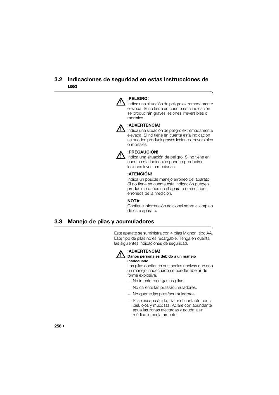 3 manejo de pilas y acumuladores | Seca 285 User Manual | Page 258 / 451