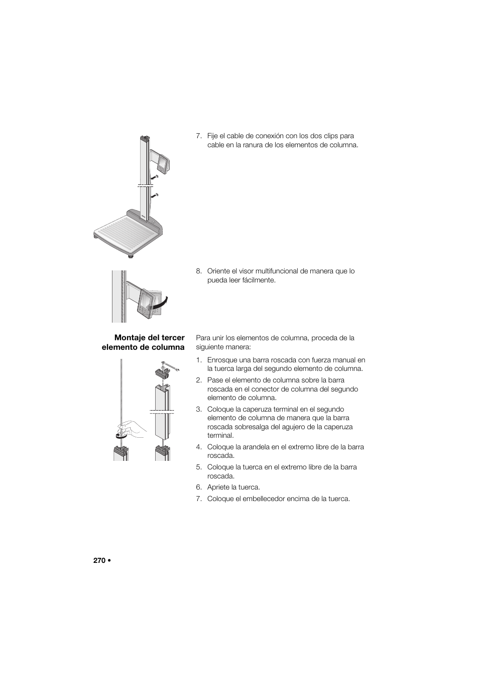 Montaje del tercer elemento de columna | Seca 285 User Manual | Page 270 / 451