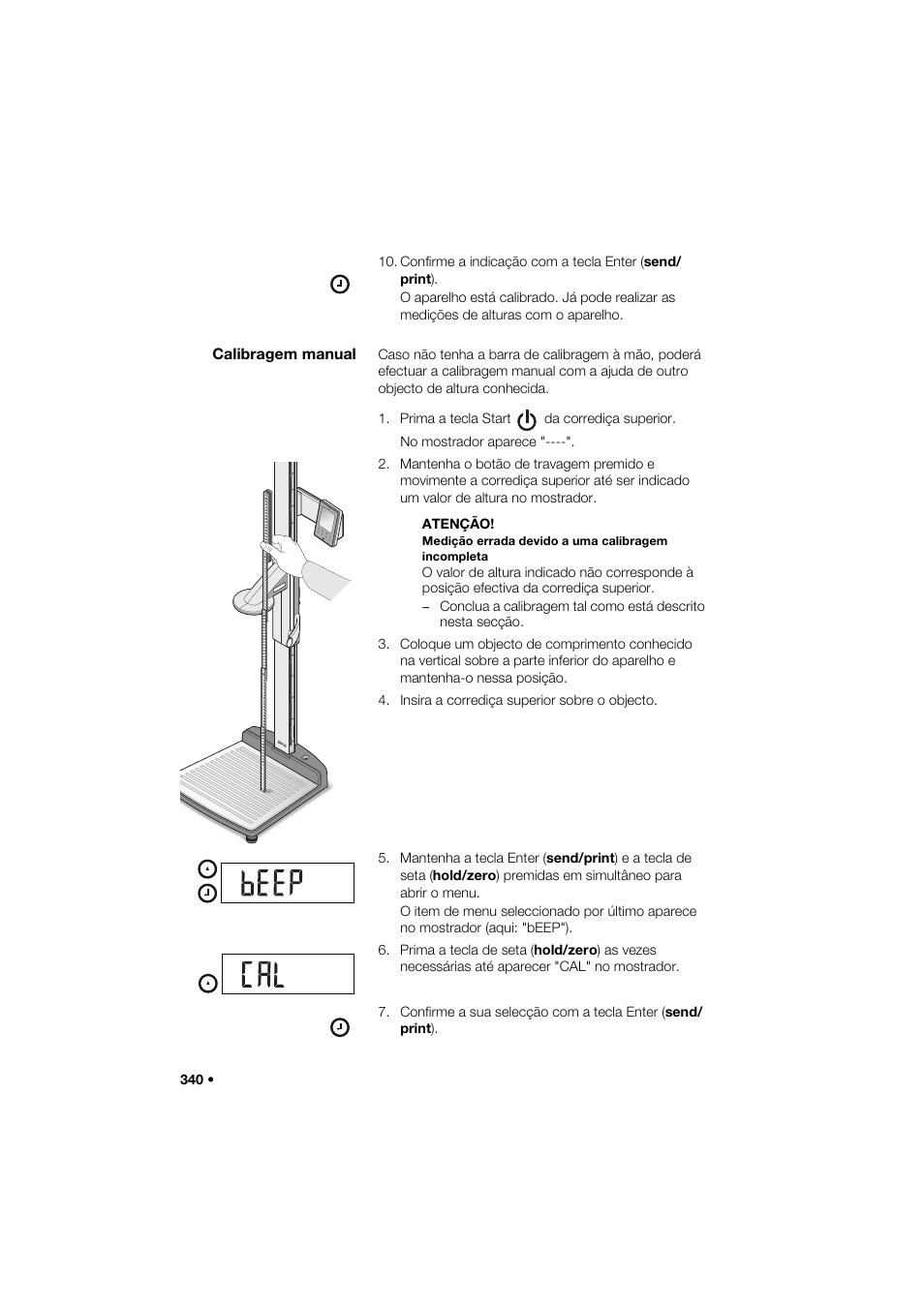 Calibragem manual | Seca 285 User Manual | Page 340 / 451