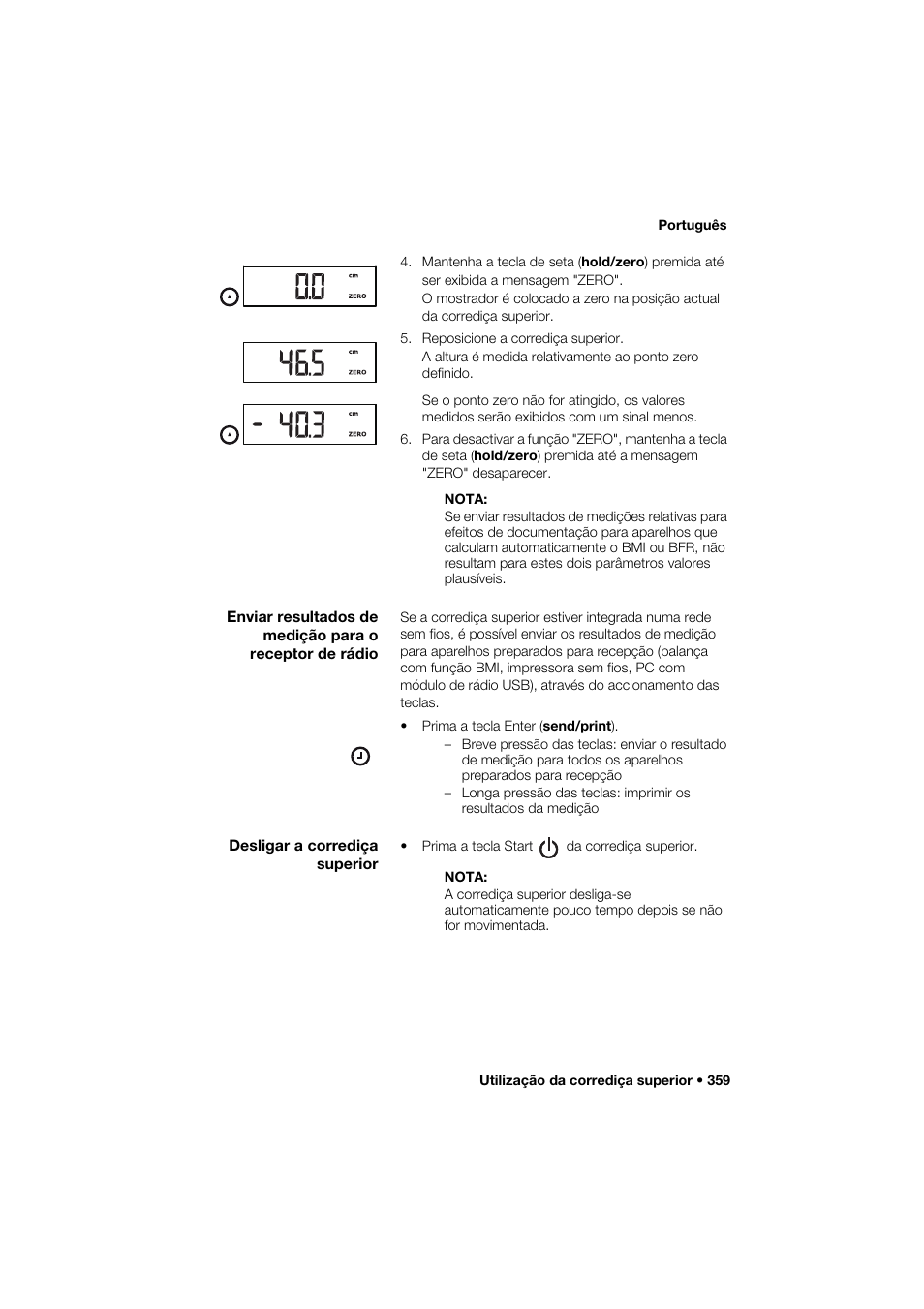 Desligar a corrediça superior | Seca 285 User Manual | Page 359 / 451