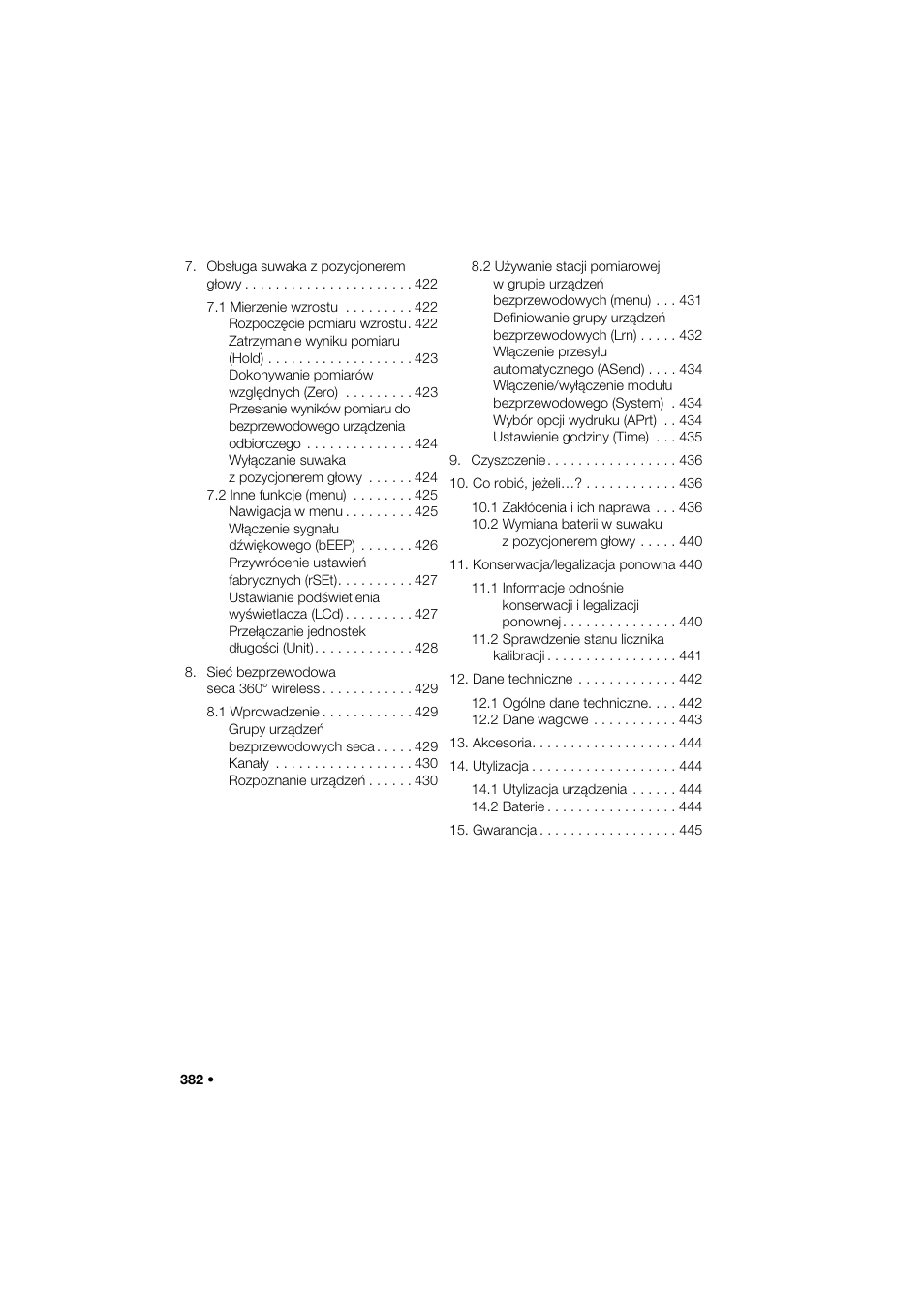 Seca 285 User Manual | Page 382 / 451