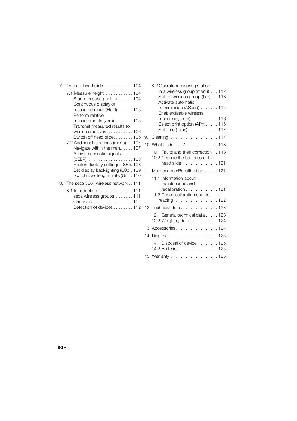 Seca 285 User Manual | Page 66 / 451