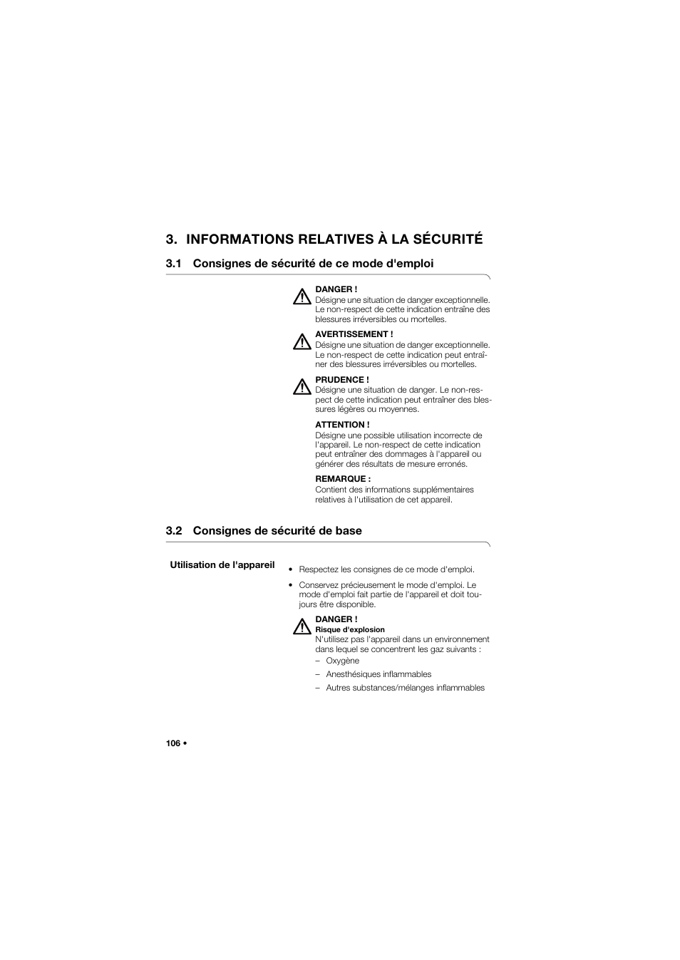 Informations relatives à la sécurité, 1 consignes de sécurité de ce mode d'emploi, 2 consignes de sécurité de base | Utilisation de l'appareil | Seca 657 User Manual | Page 106 / 357