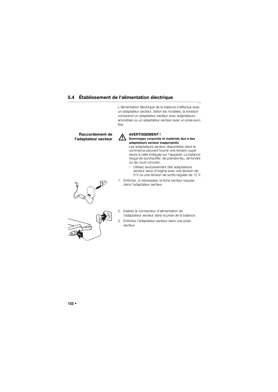 4 établissement de l'alimentation électrique | Seca 657 User Manual | Page 122 / 357
