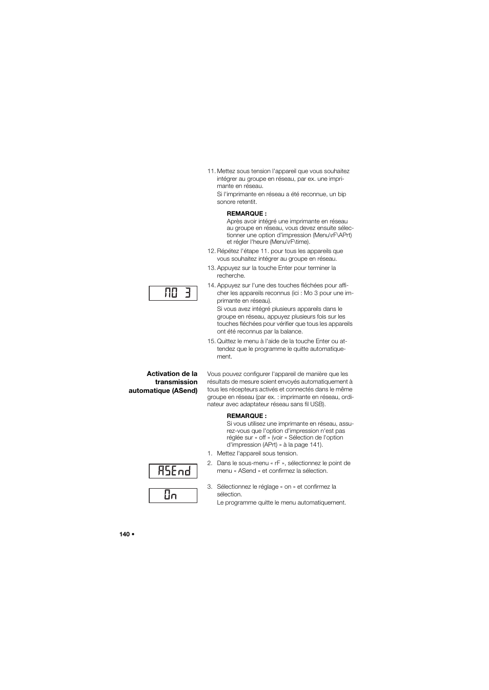 Activation de la transmission automatique (asend) | Seca 657 User Manual | Page 140 / 357