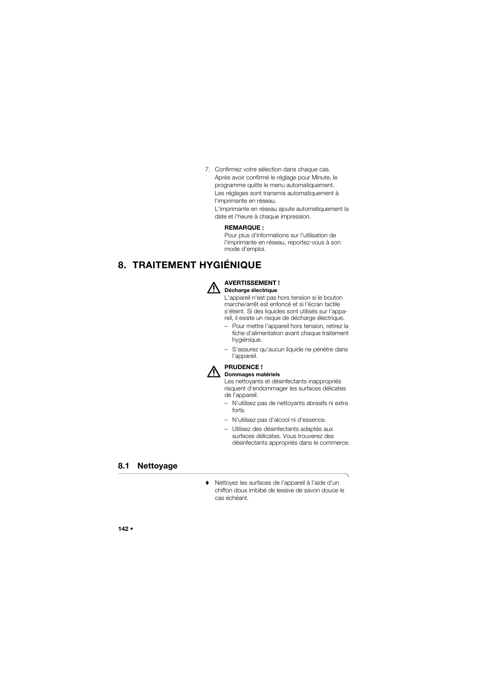 Traitement hygiénique, 1 nettoyage | Seca 657 User Manual | Page 142 / 357