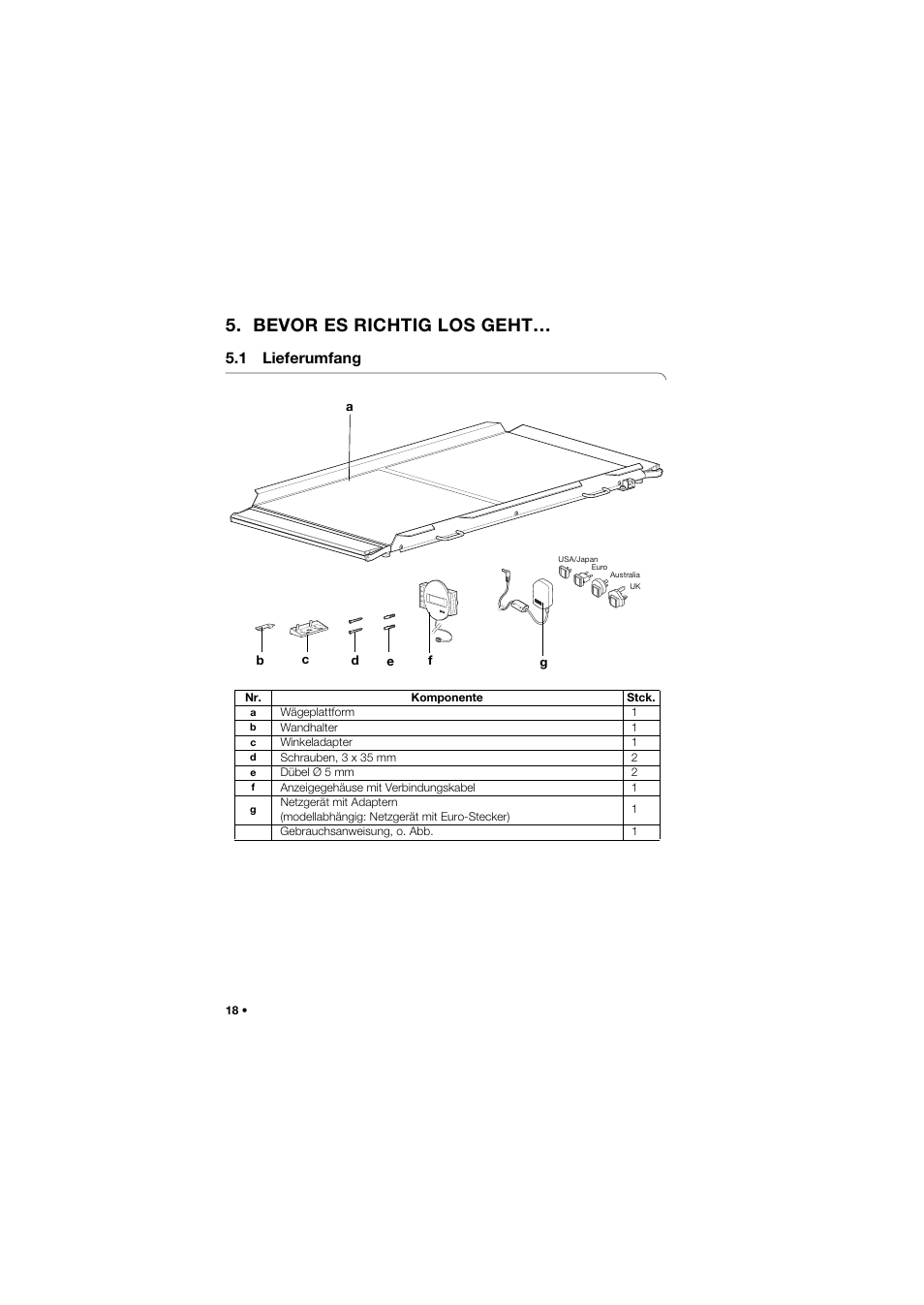 Bevor es richtig los geht, 1 lieferumfang | Seca 657 User Manual | Page 18 / 357