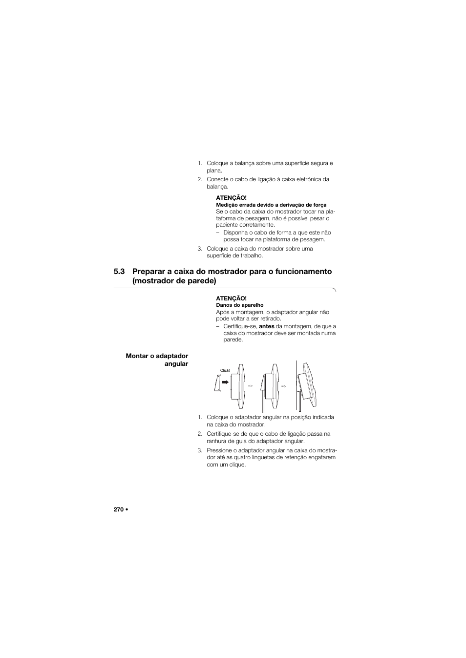 Montar o adaptador angular | Seca 657 User Manual | Page 270 / 357