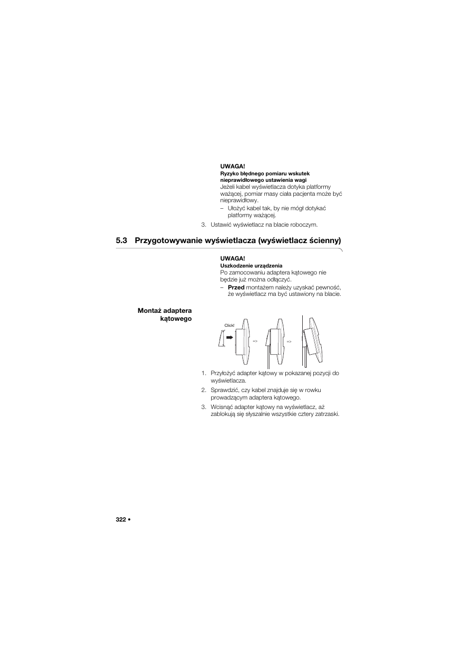 Montaż adaptera kątowego | Seca 657 User Manual | Page 322 / 357