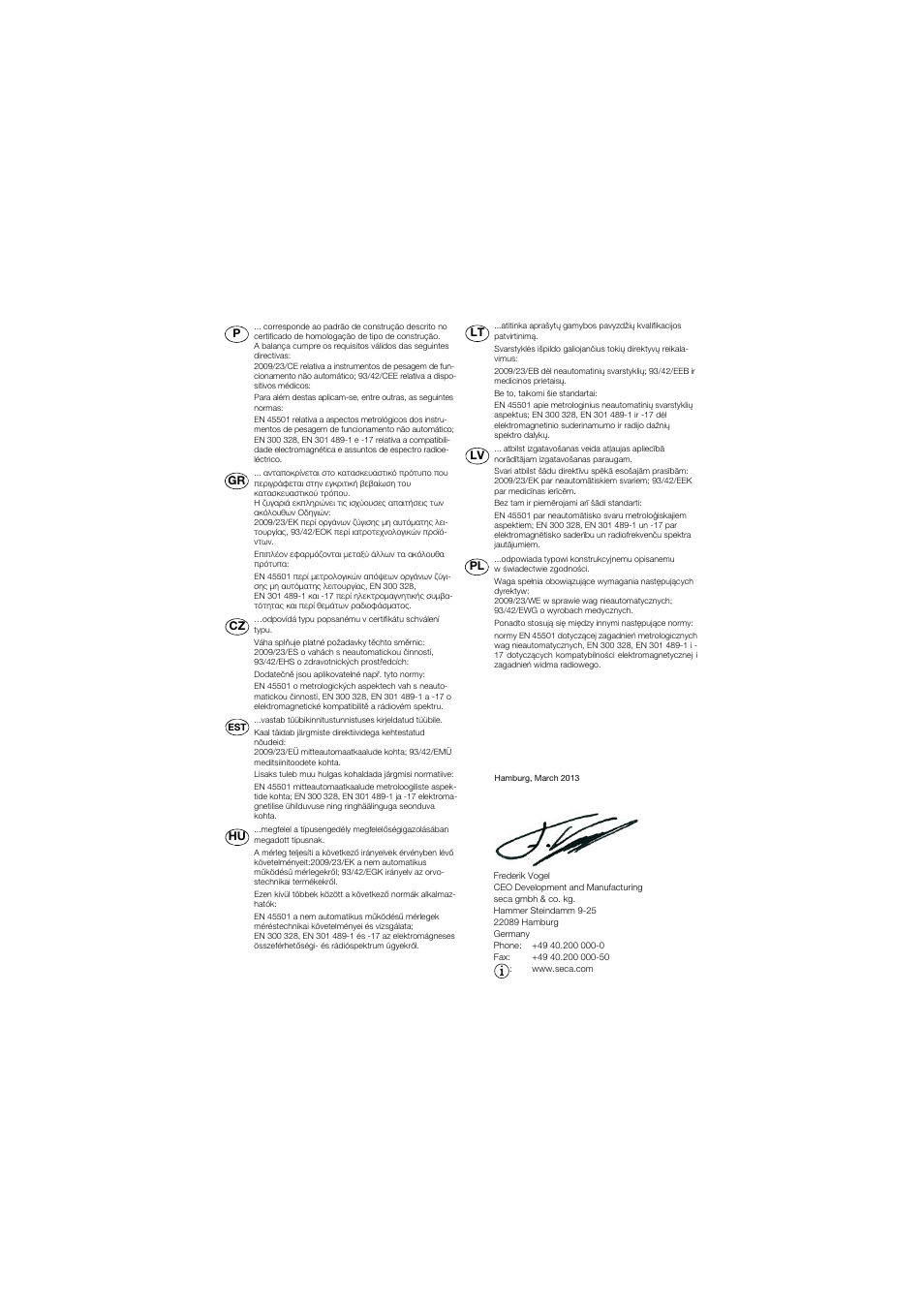 Seca 657 User Manual | Page 357 / 357
