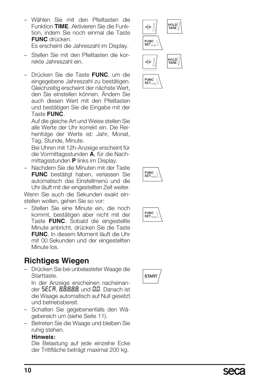 Richtiges wiegen | Seca 657 User Manual | Page 10 / 240