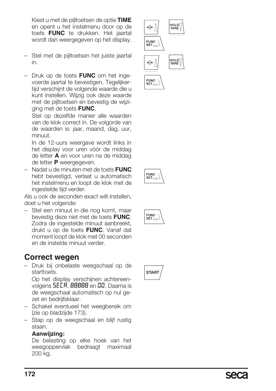 Correct wegen | Seca 657 User Manual | Page 172 / 240