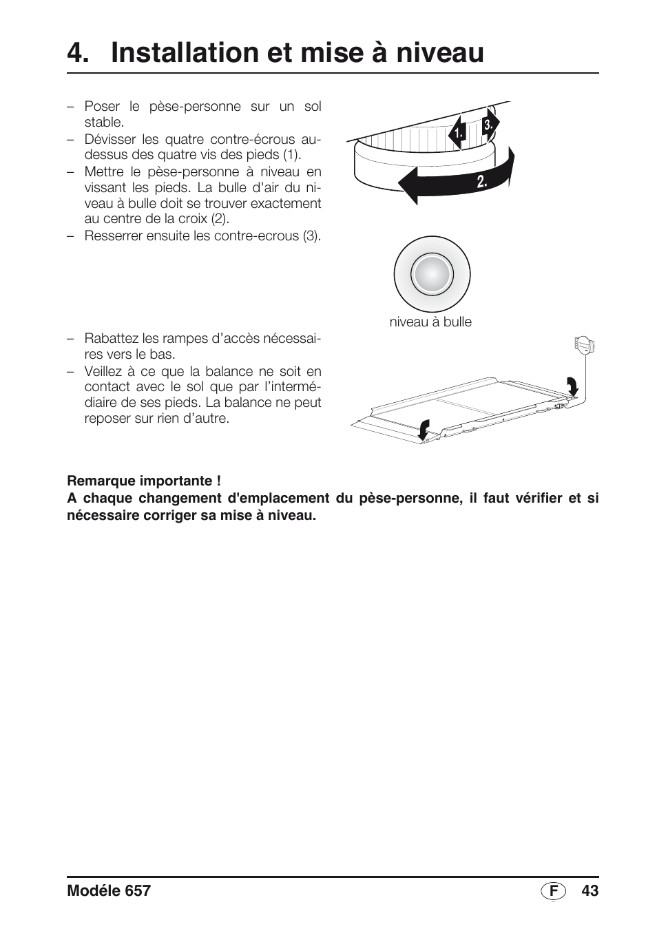 Installation et mise à niveau, Libelle | Seca 657 User Manual | Page 43 / 240