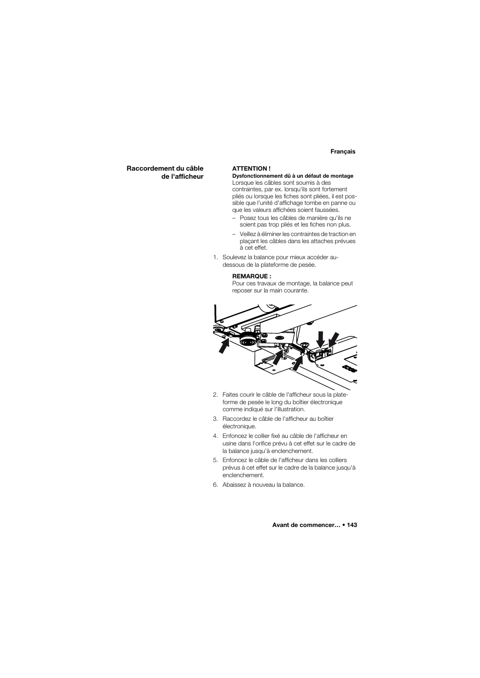 Raccordement du câble de l'afficheur | Seca 645 User Manual | Page 143 / 417
