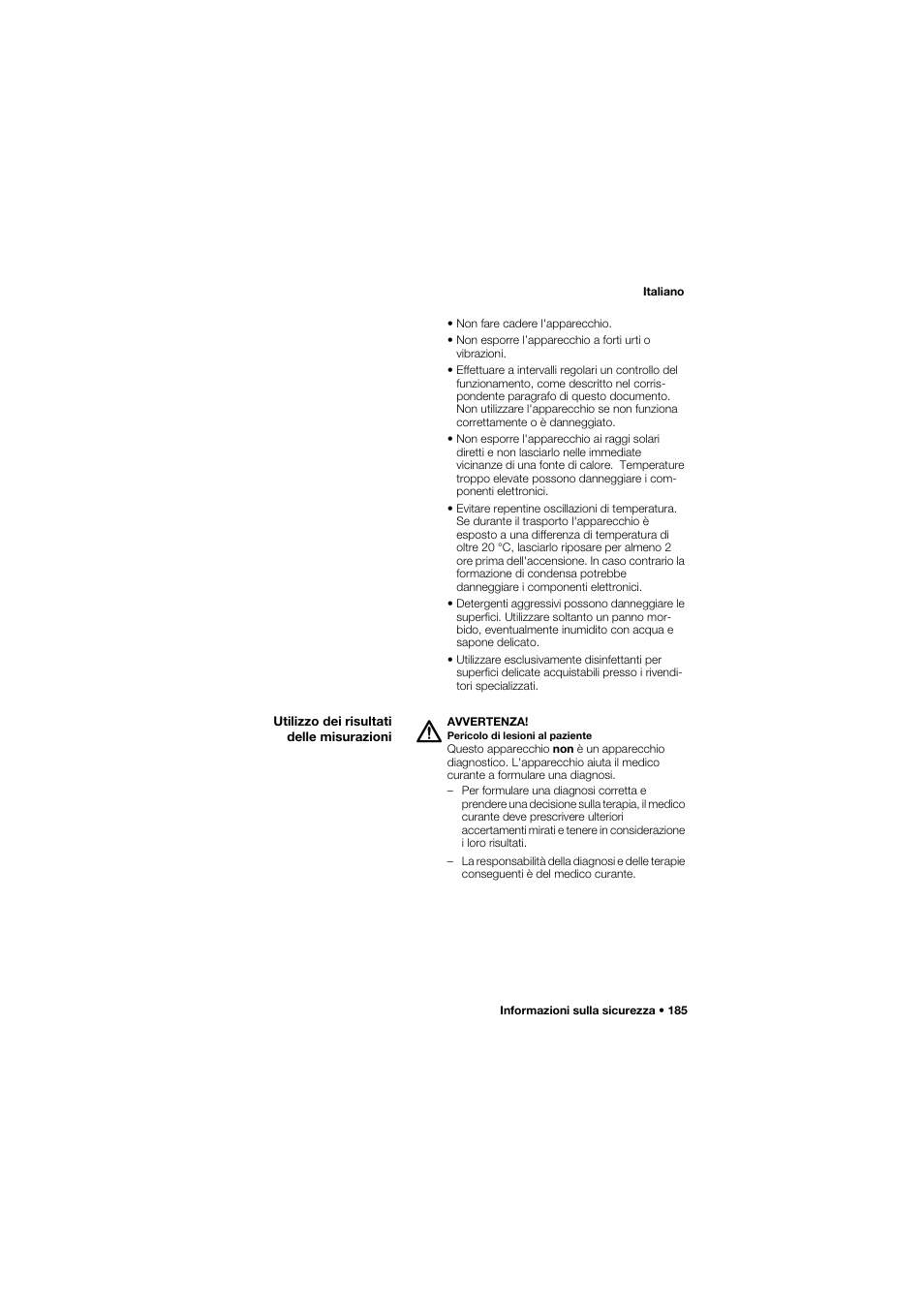 Utilizzo dei risultati delle misurazioni | Seca 645 User Manual | Page 185 / 417