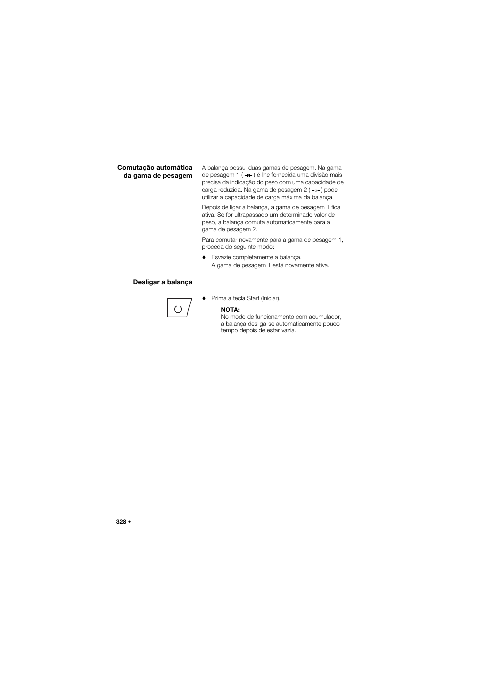 Comutação automática da gama de pesagem, Desligar a balança | Seca 645 User Manual | Page 328 / 417