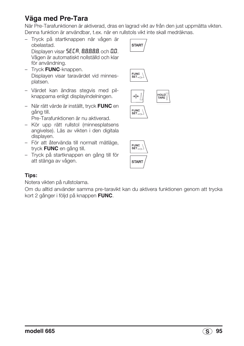 Väga med pre-tara | Seca 665 User Manual | Page 95 / 188